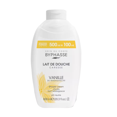 Lait de douche caresse vanille coton 600 ML