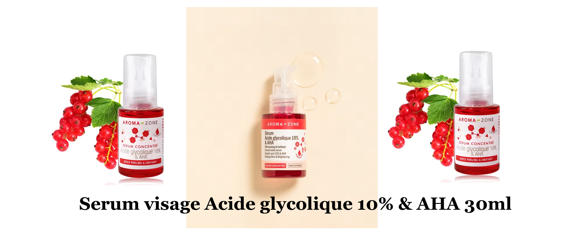 Sérum concentré Acide glycolique 10% & AHA